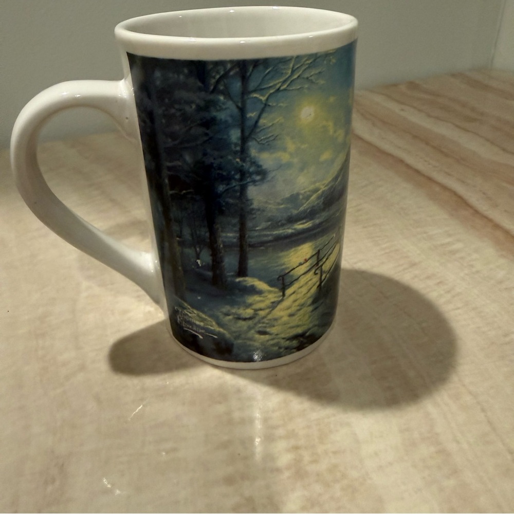 Vtg 2006 CHRISTMAS MOONLIGHT By Thomas Kinkade Ceramic Coffee Mug